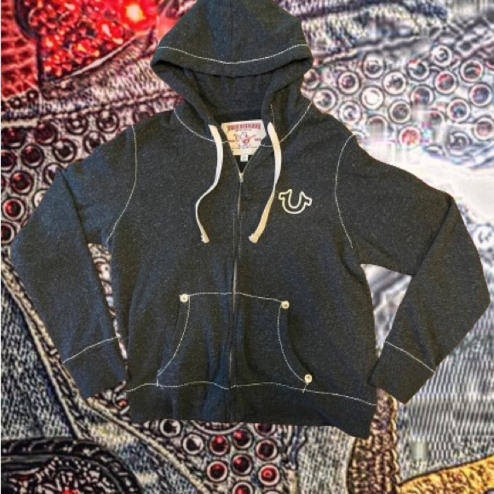 True Religion Black Hoodie